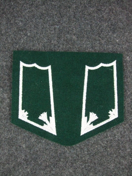 WW2 Finnish Army Second Lieutenant Collar Tabs Grey + Dark Green