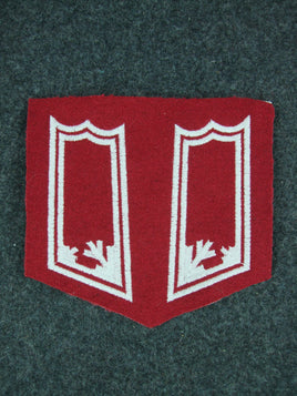 WW2 Finnish Army General Staff Officer Military Academy Collar Tabs Grey + Rouge