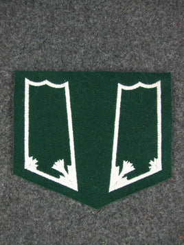 WW2 Finnish Army Captain Collar Tabs Grey + Dark Green