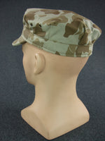 WWII USMC Camo HBT Utility Cap EGA Brown
