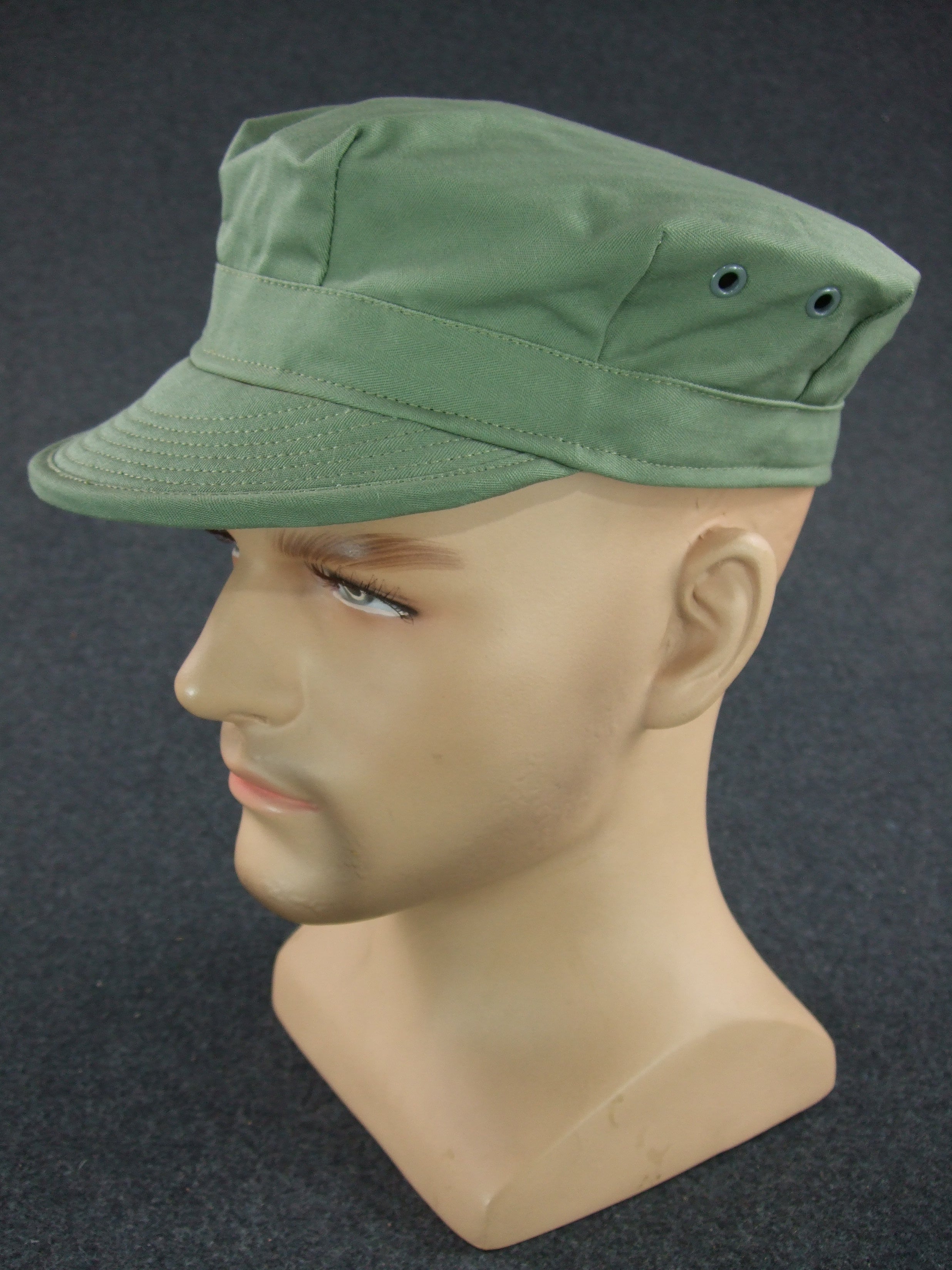 WWII WW2 US USMC Green HBT Utility Field Cap Plain| Hikimilitariashop