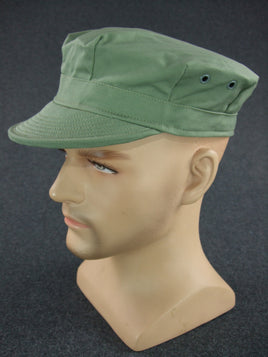 WWII WW2 US USMC Green HBT Utility Field Cap Plain