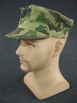 WWII USMC Camo HBT Utility Cap EGA Green