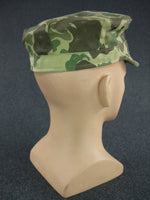 WWII USMC Camo HBT Utility Cap EGA Green