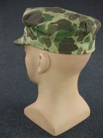WWII USMC Camo HBT Utility Cap EGA Green