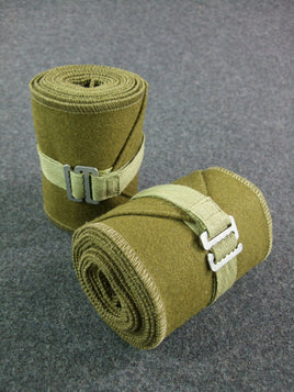 WW2 Czechoslovak Army Green Wool VZ 24 Puttees Vzor 24 Ovinovačky Pair