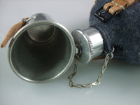 WWII German Luftwaffe LW Canteen, Blue-grey Wool Felt Cover,  Aluminium Cup Set Presale