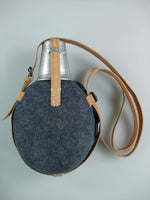 WWII German Luftwaffe LW Canteen, Blue-grey Wool Felt Cover,  Aluminium Cup Set Presale