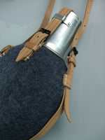 WWII German Luftwaffe LW Canteen, Blue-grey Wool Felt Cover,  Aluminium Cup Set Presale