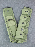 WWII US Army Springfield M1923 Garand Canvas Ammo Belt Green