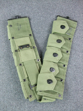 WWII US Army Springfield M1923 Garand Canvas Ammo Belt Green
