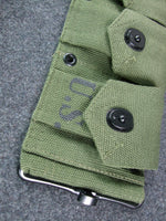 WWII US Army Springfield M1923 Garand Canvas Ammo Belt Green