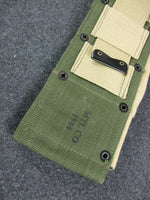 WWII US Army Springfield M1923 Garand Canvas Ammo Belt Tan + Green