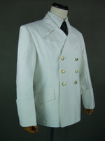 WWII German Political Officer Double Breasted White Cotton Tunic