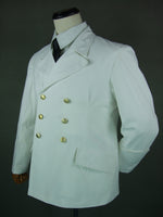WWII German Political Officer Double Breasted White Cotton Tunic