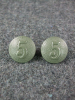 WW2 German Painted Field Grey Company Numbered Tunic Buttons 19mm X2
