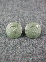 WW2 German Painted Field Grey Company Numbered Tunic Buttons 19mm X2