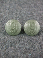 WW2 German Painted Field Grey Company Numbered Tunic Buttons 19mm X2