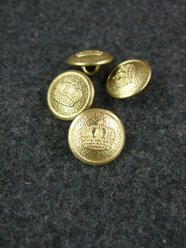 WW1 Imperial German Prussian Crown Button Glod 18mm x 4 Pcs