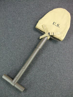 WW2 United States M1910 T-Handle Flat Shovel With Cover