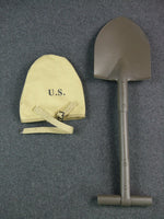 WW2 United States M1910 T-Handle Flat Shovel With Cover