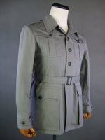 WWII Italian Troops Gray Collared Safari Sahariana Jacket Saharian Tunic