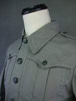 WWII Italian Troops Gray Collared Safari Sahariana Jacket Saharian Tunic