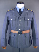 WW2 German Luftwaffe LW NCO Officer Wool Tunic Jacket Blue Grey Wool