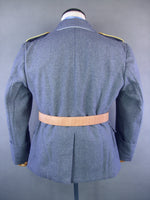 WW2 German Luftwaffe LW NCO Officer Wool Tunic Jacket Blue Grey Wool