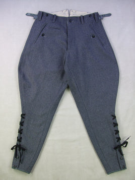 WW2 German LW Officer Breeches Blue Grey Wool