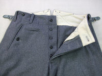 WW2 German LW Officer Breeches Blue Grey Wool