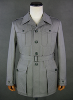 WWII Italian Troops Gray Collared Safari Sahariana Jacket Saharian Tunic