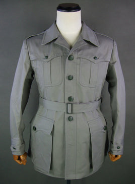 WWII Italian Troops Gray Collared Safari Sahariana Jacket Saharian Tunic