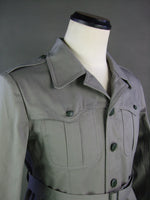 WWII Italian Troops Gray Collared Safari Sahariana Jacket Saharian Tunic