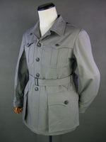 WWII Italian Troops Gray Collared Safari Sahariana Jacket Saharian Tunic