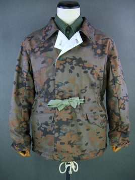 WWII German Waffen Elite Oak Autumn Camouflage Reversible Winter Parka Modified Lapel Fall