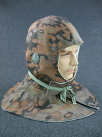 WW2 German Camouflage Reversible To White Winter Hood