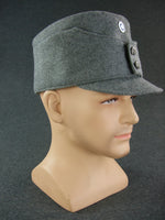 WWII Finnish Enlisted Soldier Field Cap With Badge Light Gray Wool