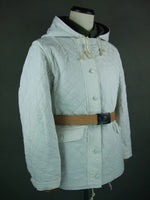 WWII German Luftwaffe LW Reversible Winter Quilted Parka Reed Green & White