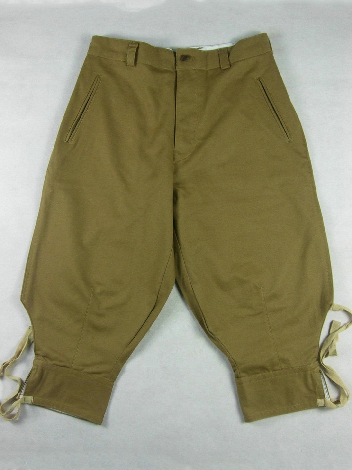 Hikimilitariashop WWII M1940 Tropical Italian Pants WW2 Breeches| Troops Capri