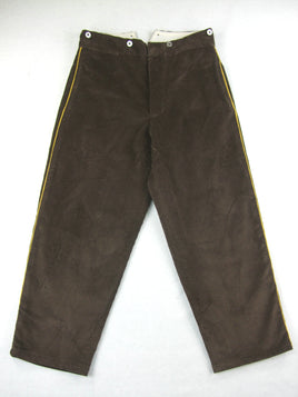 WW1 French Infantry Artillery Worker Corduroy Pantalon Trousers