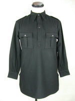 WW2 Italy Italian Army Black Flannel Shirt Top Flannel