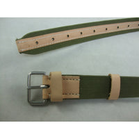 WWII Russia Red Army Enlisted Belt Green Canvas Tan Leather