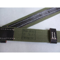 WWII Russia Red Army Enlisted Belt Green Canvas Black Leather