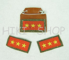 WWII Japan IJA Private Sergeant First Class Rank Leather 3 Stars