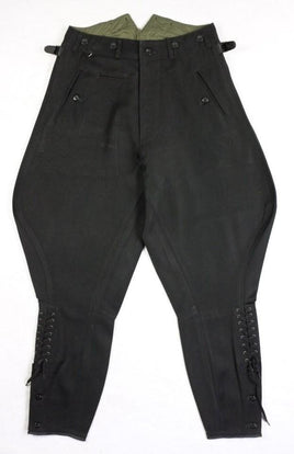 WW2 German Elite M32 Black Gabardine Breeches Dress Pants