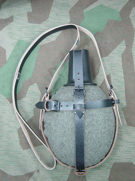 WWII German Medical Canteen Cover & Carry Strap Repro