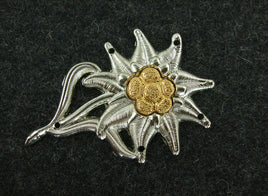 WWII German Mountain Troop Cap Insignia Silver