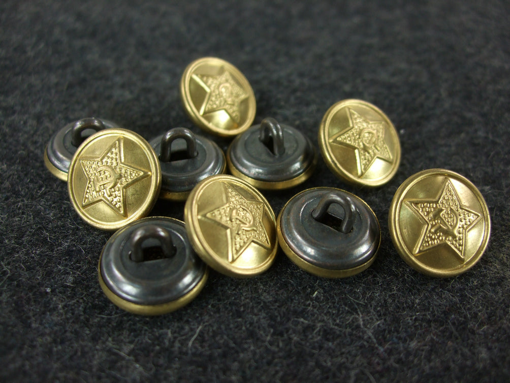 WW2 Soviet Red Army Brass 14mm Buttons Repro X 10 Reproduction ...