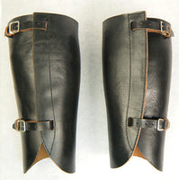 WW2 IJN Imperial Japanese Navy Officer Black Leather Leggings